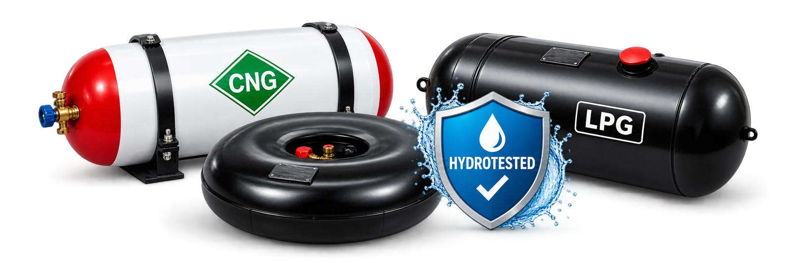 CNG cylinder hydrotesting station